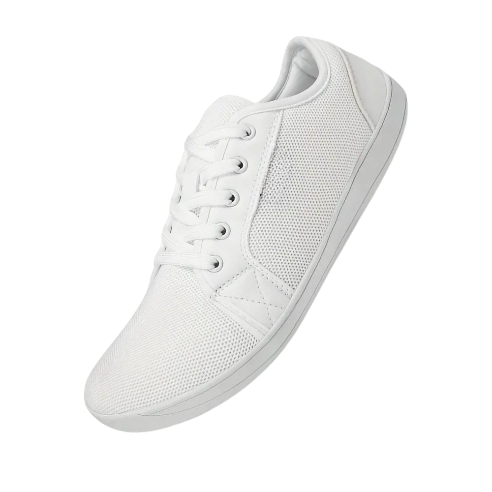 Sapatos de caminhada largos e confortáveis da Cerythrina, com design aberto e confortável em cor branca.