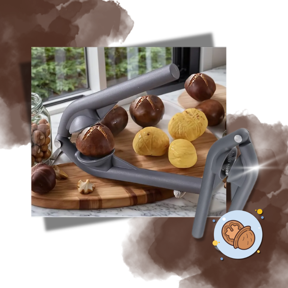 Casse-nozes Namotu, utensílio de cozinha para abrir castanhas e nozes de forma eficiente e segura.