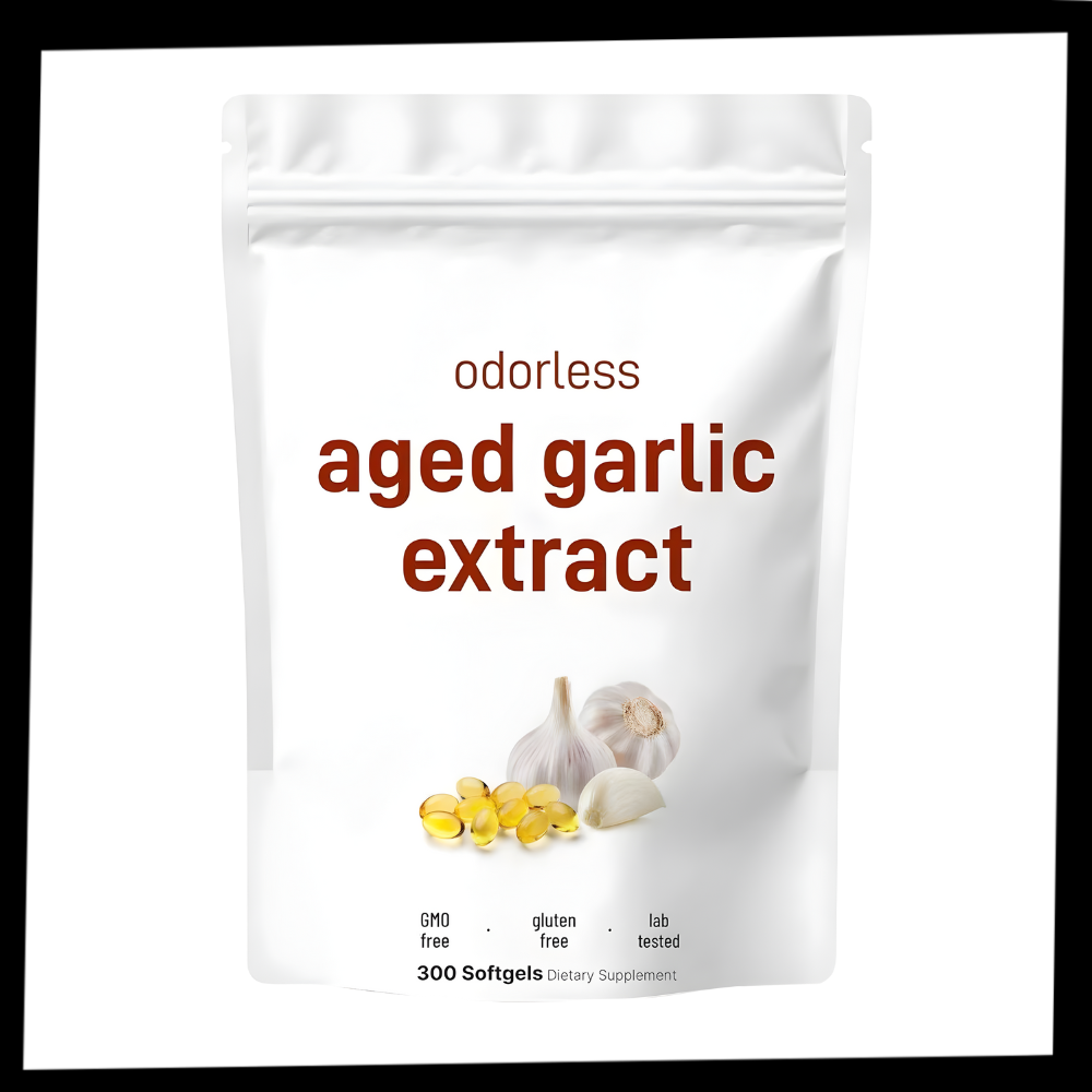 Pacote de gélulas moles de extrato de alho orgânico para cães e gatos, vitaminas e suplementos alimentares da Bulksupplements