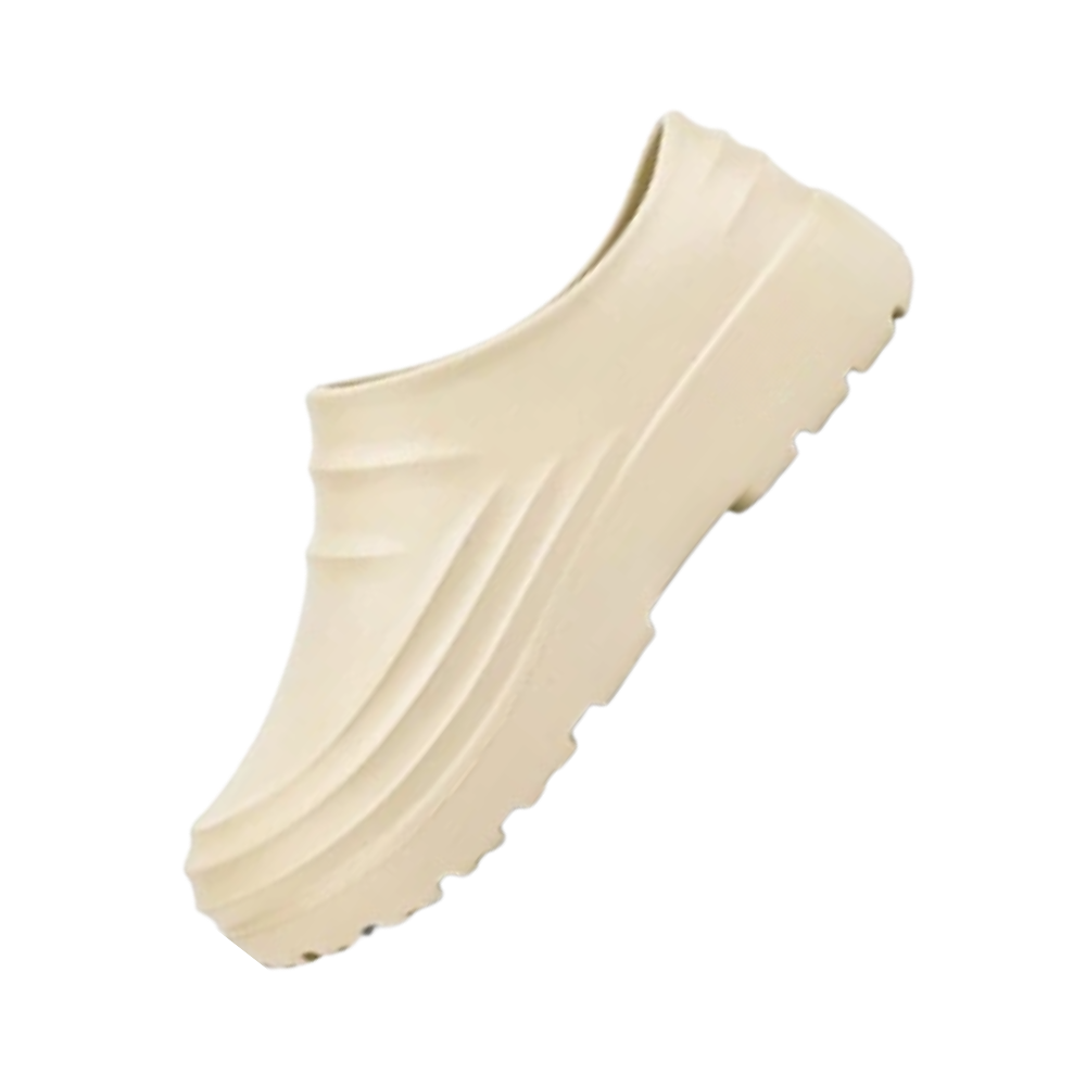 Sabots de trabalho ortopédicos Avamo na cor creme, calçado confortável e resistente para uso profissional.