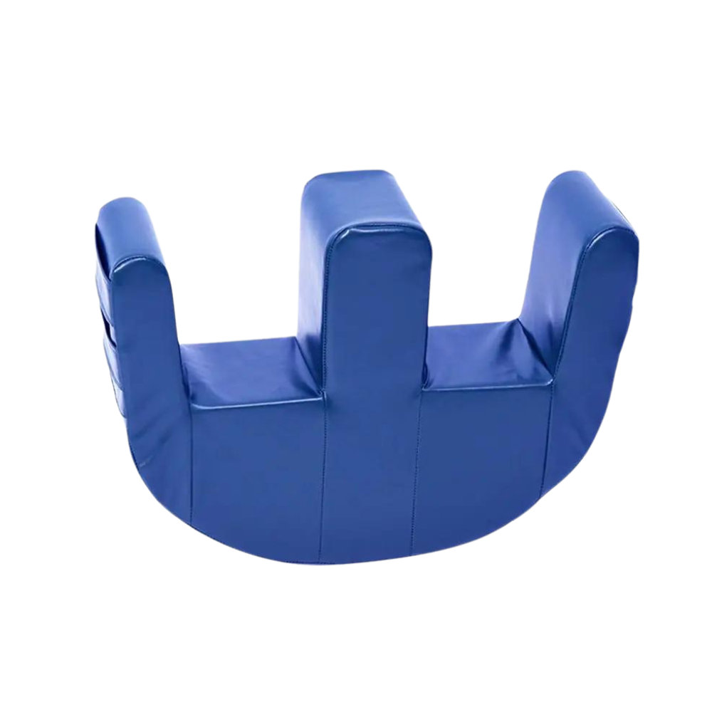 Travesseiro ortopédico rolante azul da Gazechimp, ideal para mobilidade e acessibilidade, confortável e ajustável.