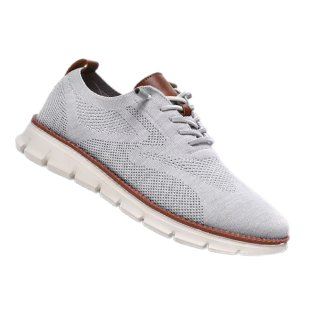 Sapatos ortopédicos respiráveis Upioiwer com suporte de arco, calçado cinza confortável para saúde dos pés.