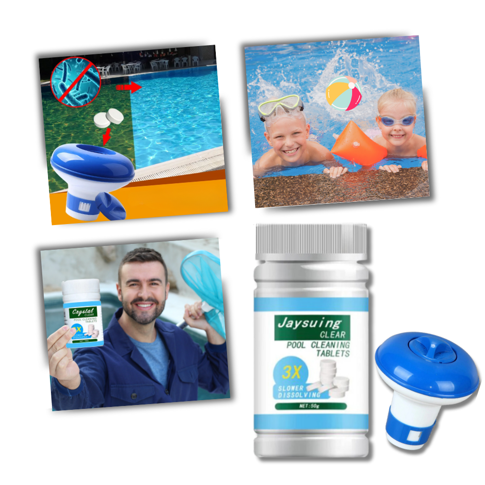 Tabletes de cloro extra purificantes da Ostrifin para piscinas, embalagem de 50g, acessório para manutenção de spas e piscinas
