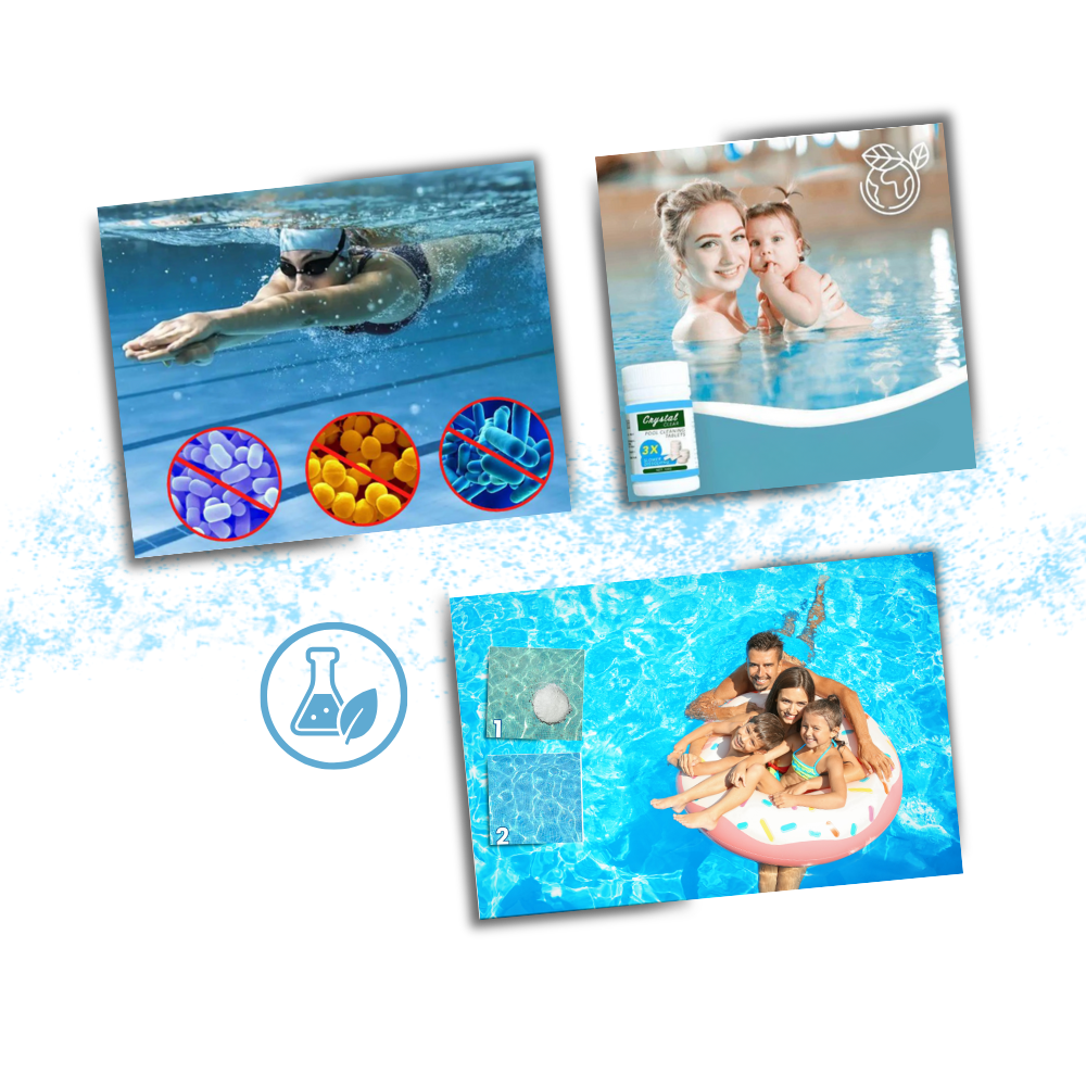 Tabletes de cloro extra purificantes para piscina Ostrifin, acessório para piscinas e spas, embalagem de 50g.