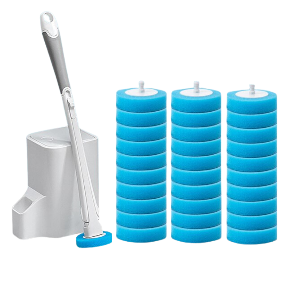 Conjunto de 10 brosses de toilettes e porta-brosses descartáveis Ostrifin, higiene prática para banheiro.