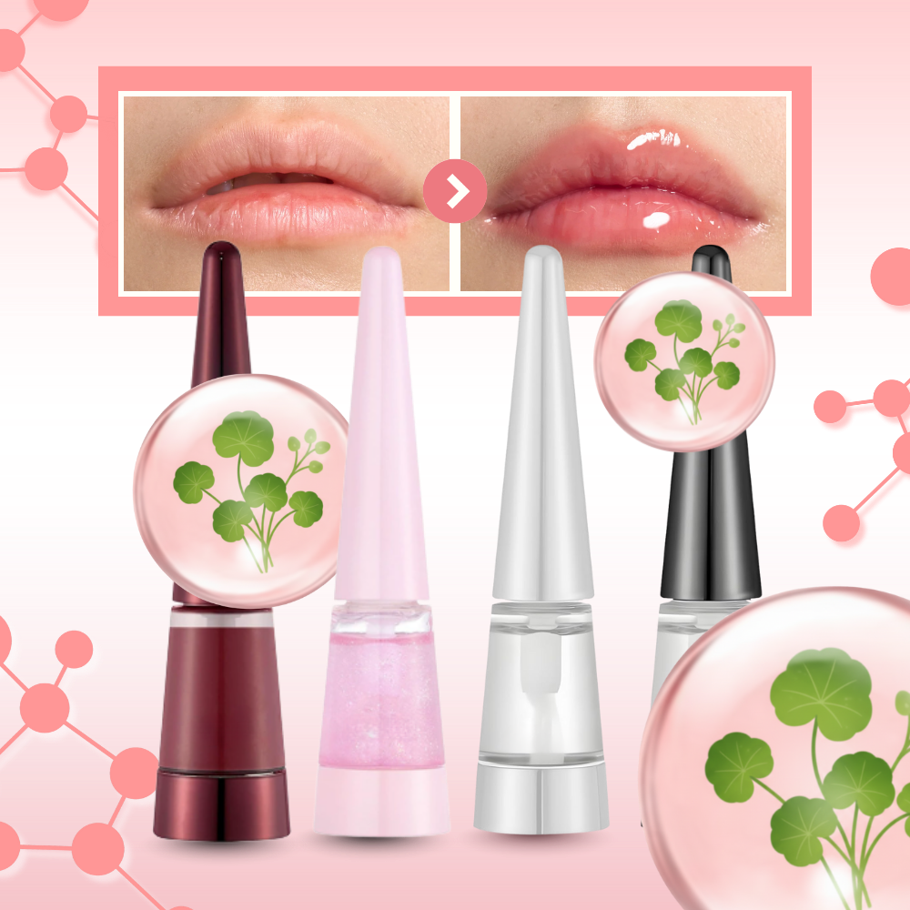 Bálsamo labial repulpante e hidratante da Ostrifin, com acabamento rosado, para lábios macios e hidratados.