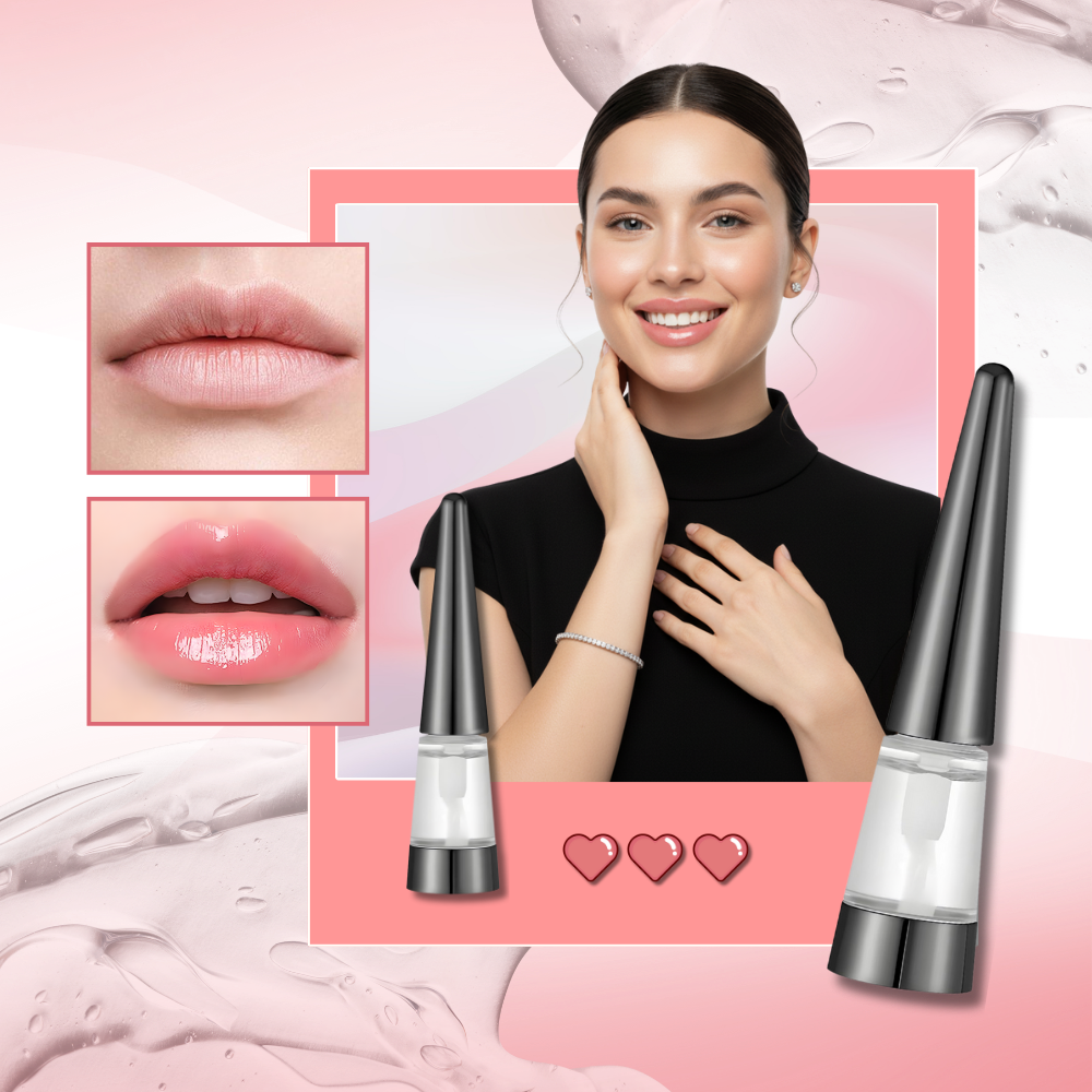 Bálsamo labial da Ostrifin, repulpante e hidratante, com embalagem com rosa, para lábios mais suaves e volumosos.