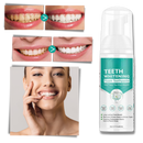 Mousse branqueadora para dentes da marca Ounabing, produto de cuidados bucais com embalagem branca e aplicação fácil