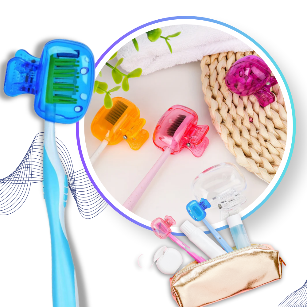 Capa higiênica portátil para cabeça de escova de dentes Outtop, proteção e higiene para cuidados bucais.