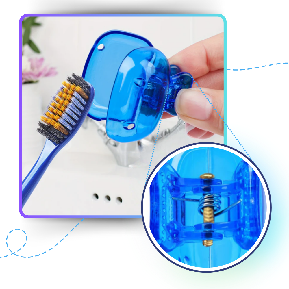 Capa higiênica portátil para cabeça de escova de dentes Outtop, proteção prática para cuidados bucais, cor laranja