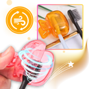 Capa higiênica portátil para cabeça de escova de dentes Outtop, proteção e higiene para cuidados bucais, na cor laranja
