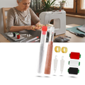 Conjunto de 31 agulhas para bordado com gncha grossa da marca Outus, ideal para artesanato e trabalhos de costura.