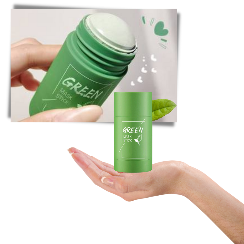 Máscara facial de chá verde da Overtake, limpa a pele e reduz pontos negros, ideal para cuidados com a pele.