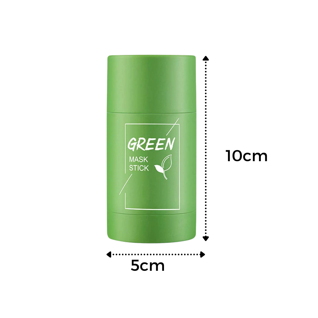 Máscara facial Overtake de chá verde para limpeza facial e controle de pontos negros, com textura cremosa e natural.