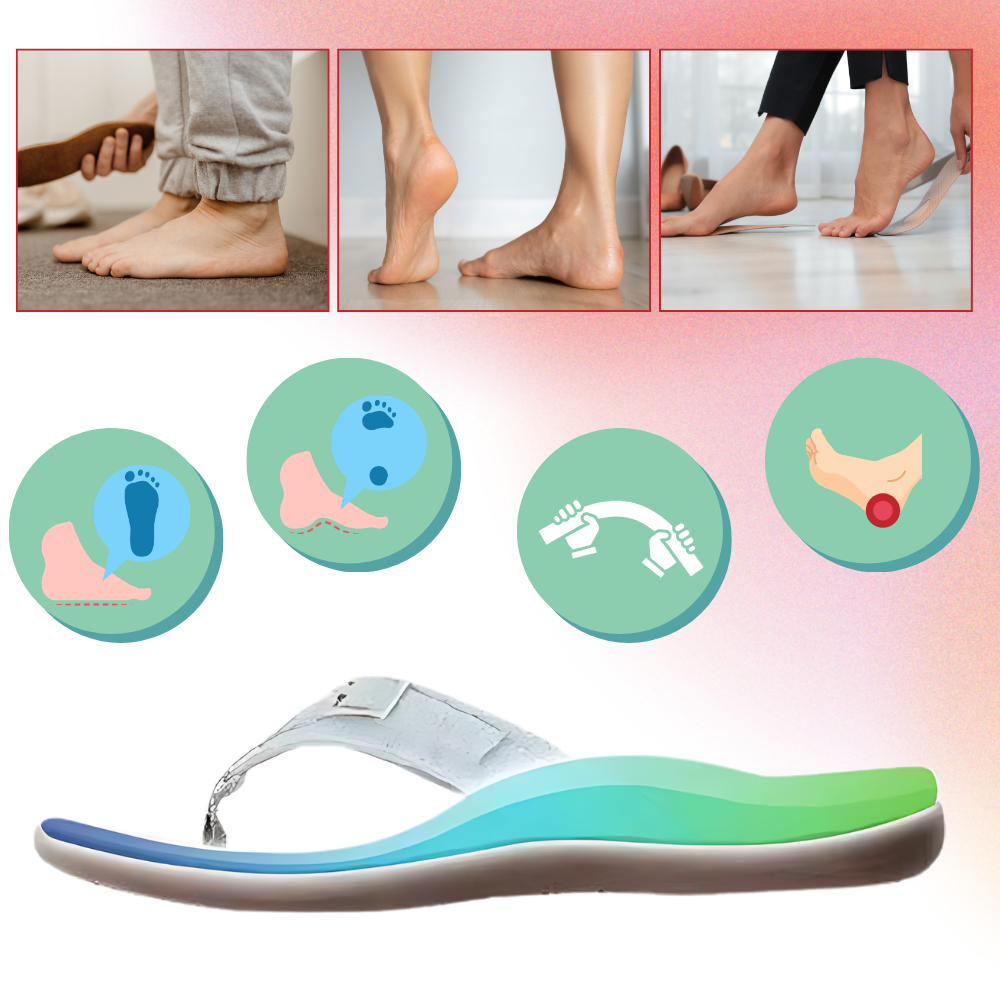Chinelo ortopédico Ozerty azul com alças ajustáveis para suporte confortável nos pés.