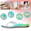 Chinelo ortopédico Ozerty azul com alças ajustáveis para suporte confortável nos pés.