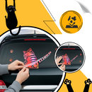Autocollant de chat espiègle pour essuie-glace, décoration de véhicule, marque Ozerty France, vert clair.