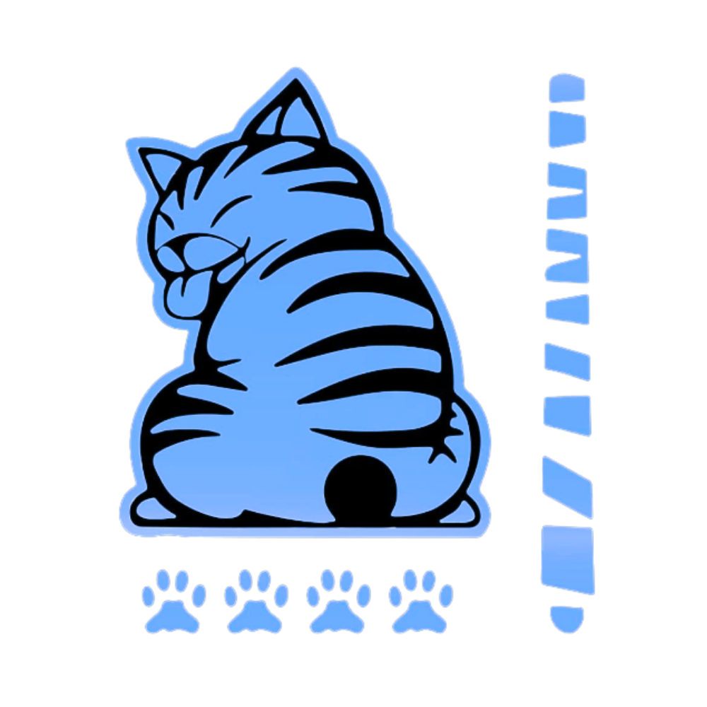 Autocollant pour essuie-glace avec chat espiègle, décoration de véhicule de la marque Ozerty France, vert clair.