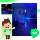 Lasso interativo com loop luminoso da Ozerty França, brinquedo de atividade para estimular coordenação e diversão.