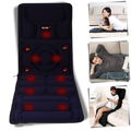 Tapete de massagem terapêutica Ozerty França para corpo inteiro, com superfície preta para relaxamento e alívio muscular.