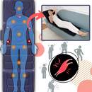Tapete de massagem termoterapêutico Ozerty France para corpo inteiro, relaxamento e alívio de tensões.