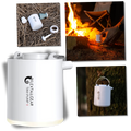 Bomba de ar rápida Ozerty France para inflar e desinflar, compacta e portátil, ideal para pneus e objetos infláveis.