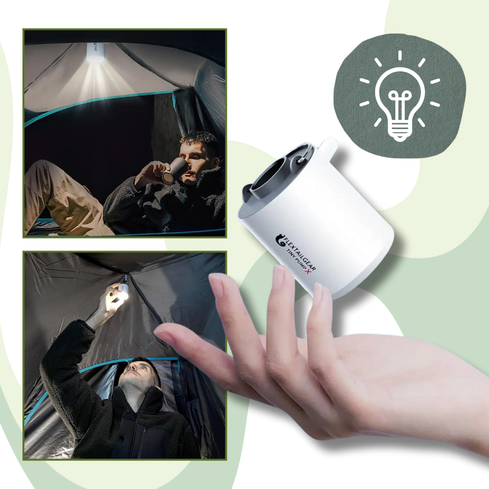 Mini bomba de ar rápida Ozerty France para inflar e desinflar, compacta e eficiente, ideal para várias atividades ao ar livre.
