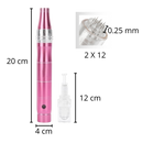 Stylo Dermique de Micro-aiguilletage Pakainn, cosméticos com agulhas finas para tratamentos faciais, em embalagem rosa.