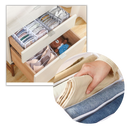 Organizador de roupas em malha Pakewalm com sete compartimentos para roupas íntimas e acessórios, para organização eficiente.