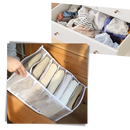 Organizador de roupas em malha Pakewalm para calcinhas, meias e acessórios, com 7 compartimentos para organização eficiente.