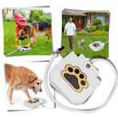 Fonte de água para cães Aomeily ativada pela pata, com fluxo de água acessível e fácil de usar para pets.