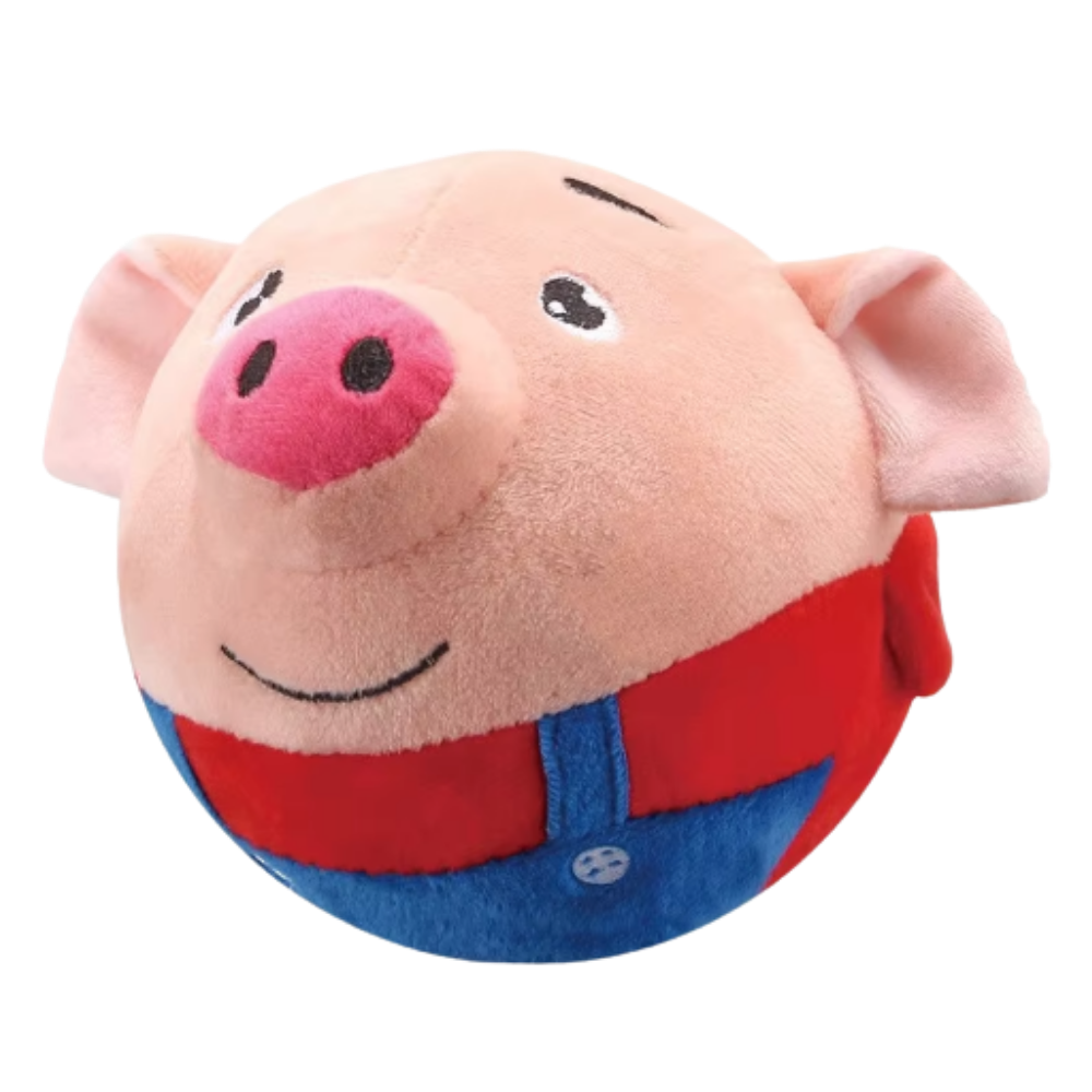 Brinquedo interativo para cães da marca Homyl, com sensor de pulo e design vermelho, ideal para diversão e estímulo.