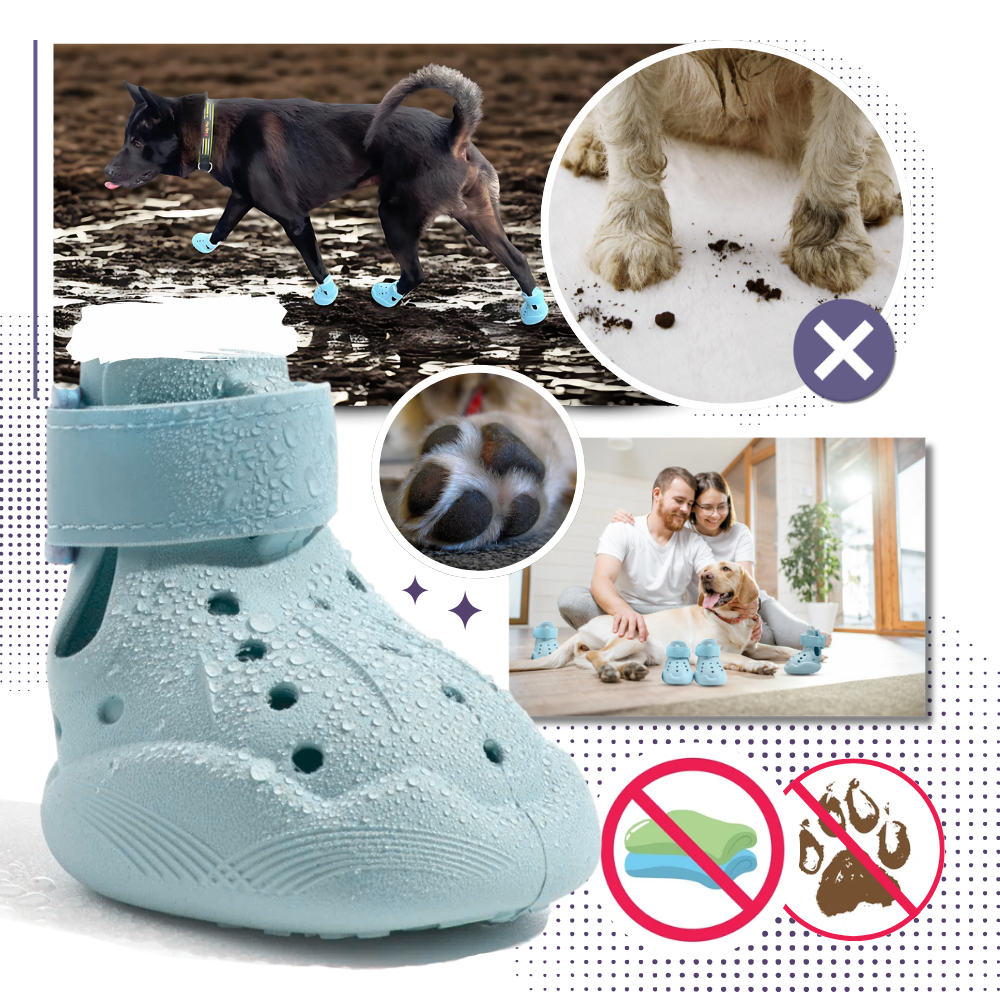 Bota de proteção para patas de cachorro da marca Sodial, acessório para cães, ideal para proteger as patas durante passeios.
