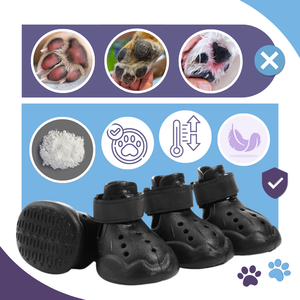 Botinas de proteção para patas de cachorro da Sodial, acessórios para proteger as patas de cães durante passeios e atividades ao ar livre.