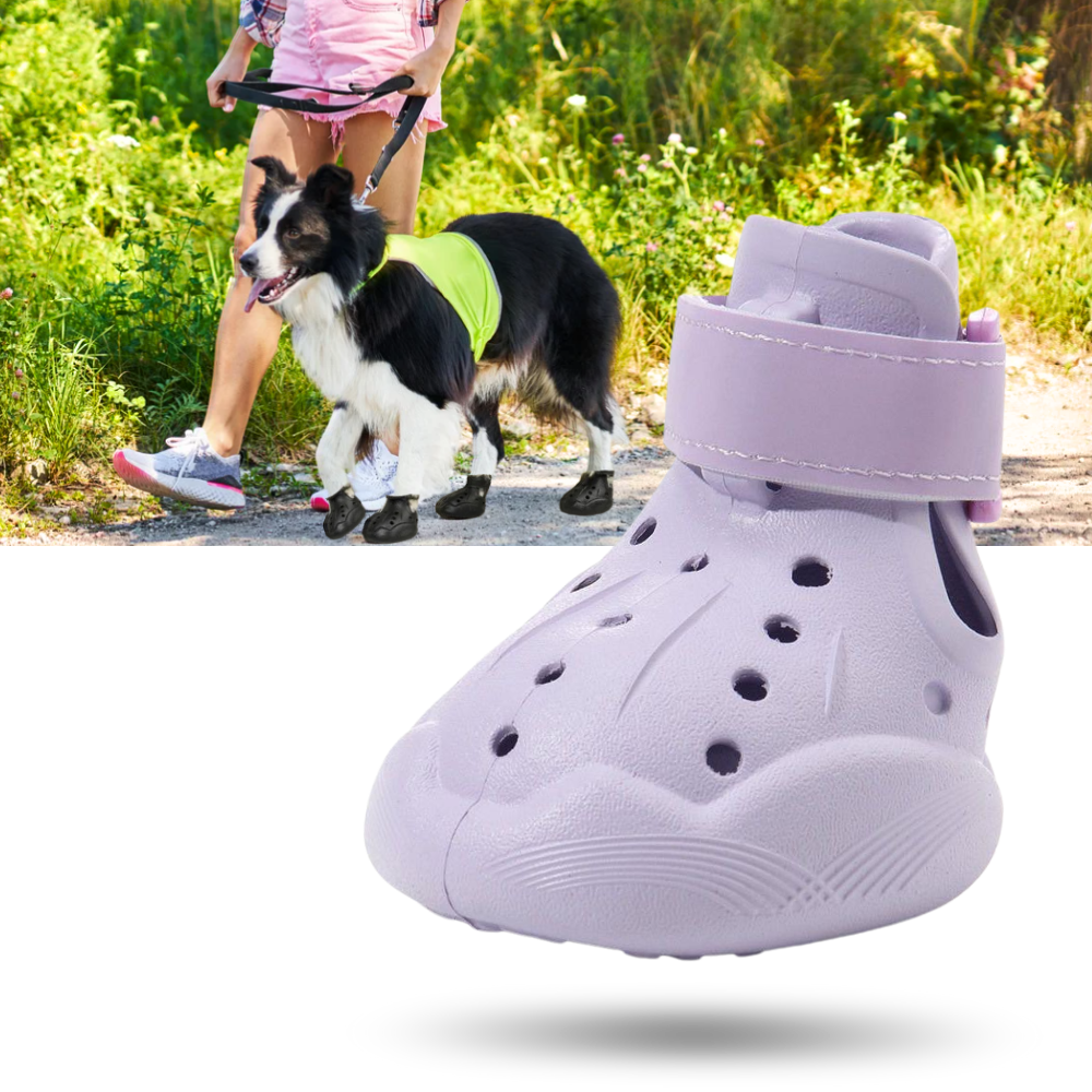 Botinas de proteção para patas de cachorro, acessório da Sodial, com material resistente para proteger as patas do animal.