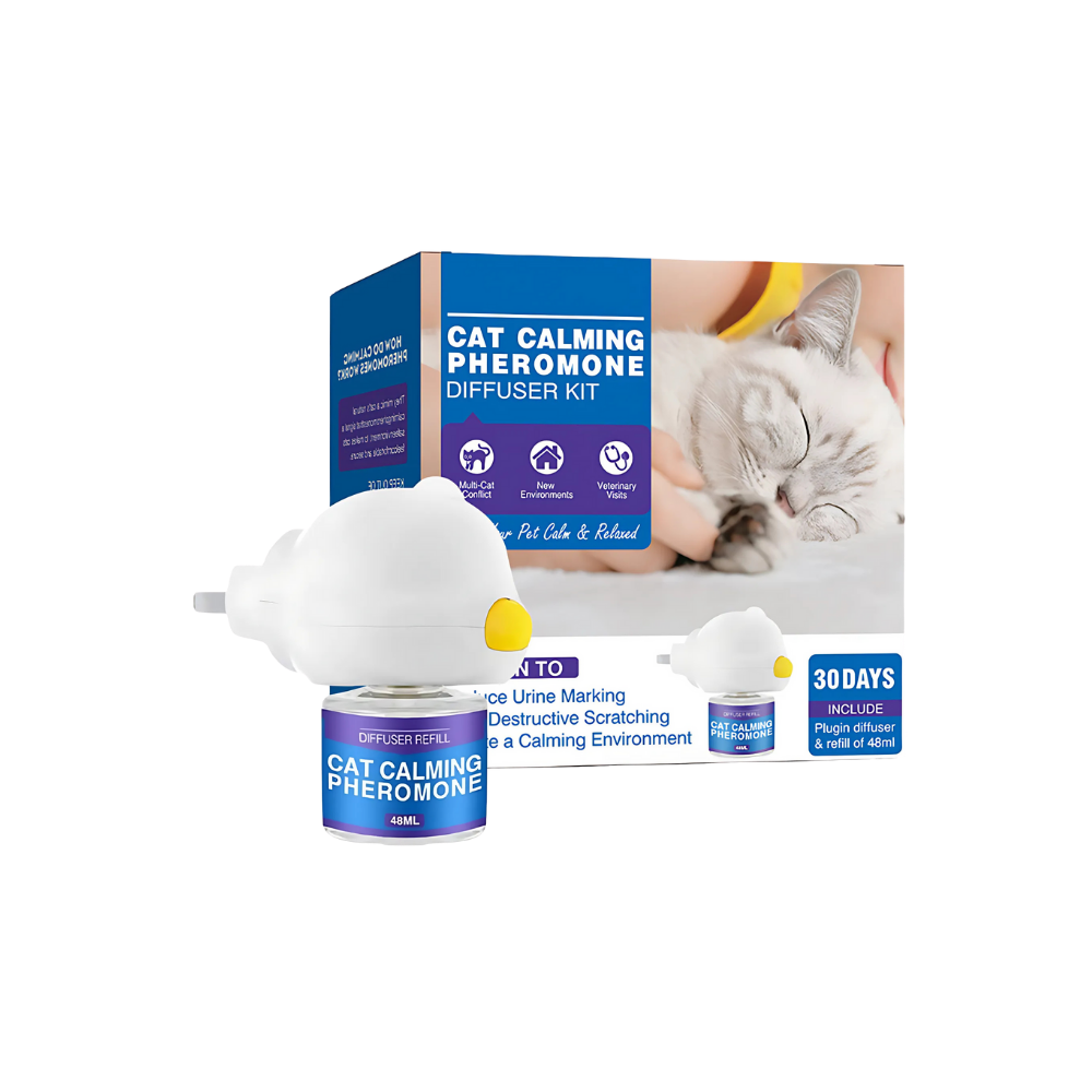 Difusor de feromônios Yubatuo para cães, acessórios calmantes com 48ml para promover relaxamento e bem-estar.