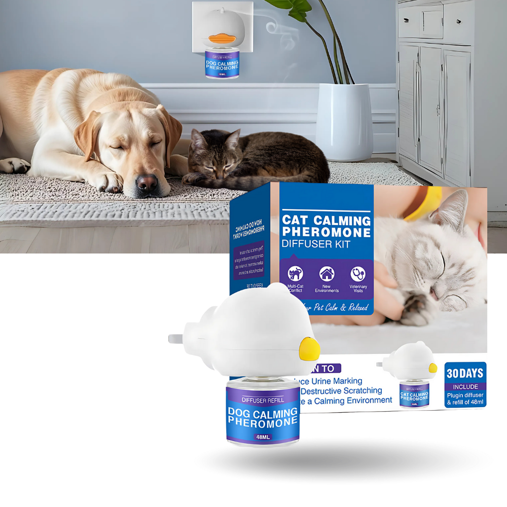 Difusor de feromônios Yubatuo para cães, acessório que promove tranquilidade e bem-estar para seu pet.