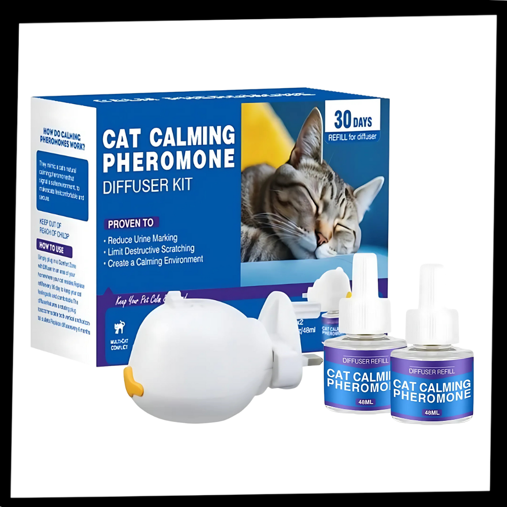 Difusor de feromônios Yubatuo para cães, embalagem com acessório calmante para ajudar a tranquilizar o seu pet.