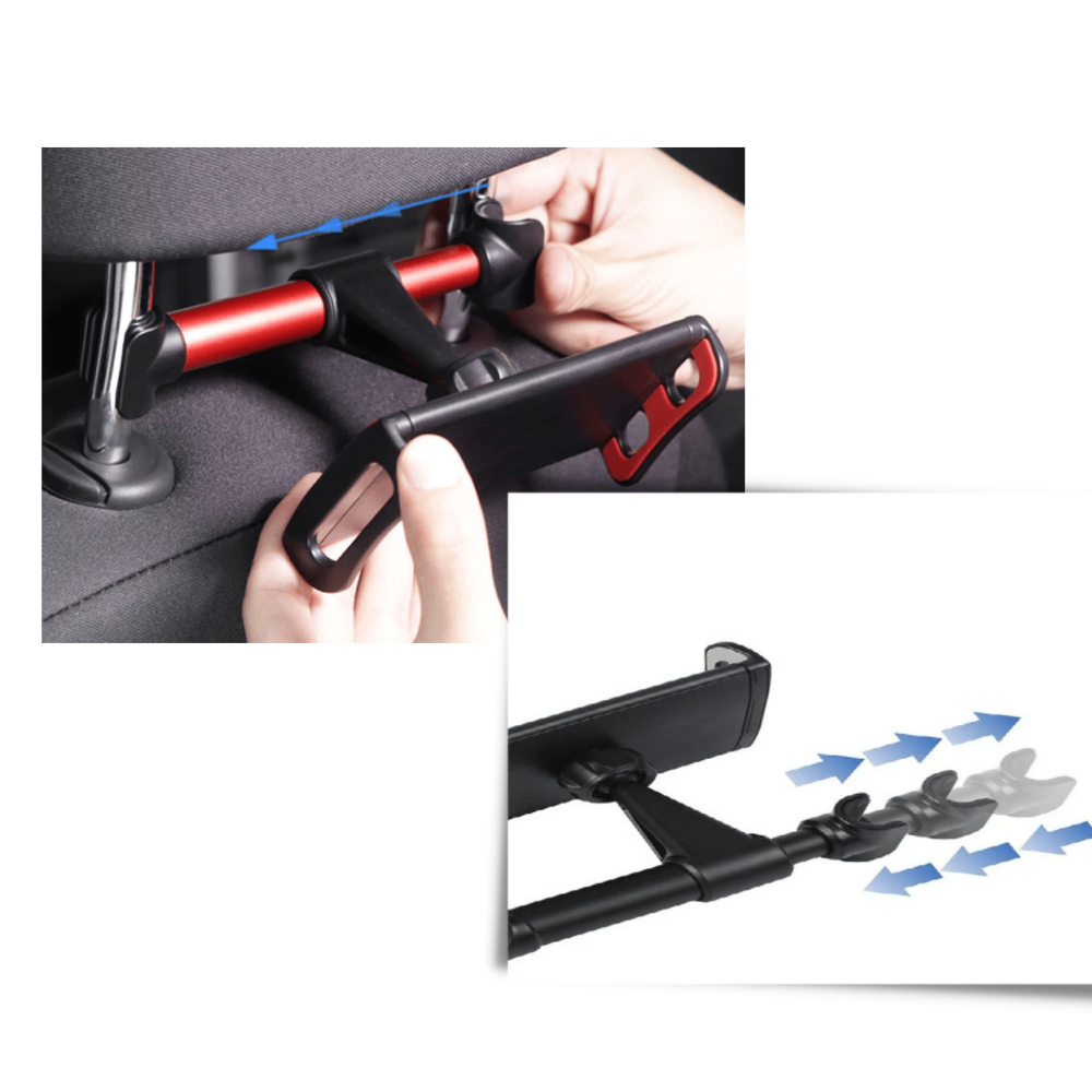 Support de tablette et téléphone Peantoia pour siège arrière de voiture, pièce détachée en rouge, fixation pratique et sécurisée