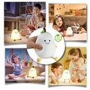 Lâmpada LED USB em forma de pera da Jianda, luz suave, material macio, ideal para iluminação portátil e decorativa.