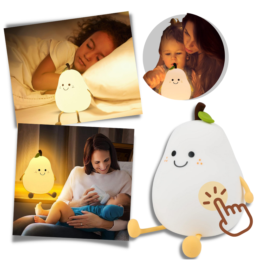 Lâmpada LED USB em forma de pera da Jianda, iluminação touch ativada, ideal para leitura e decoração de ambientes.