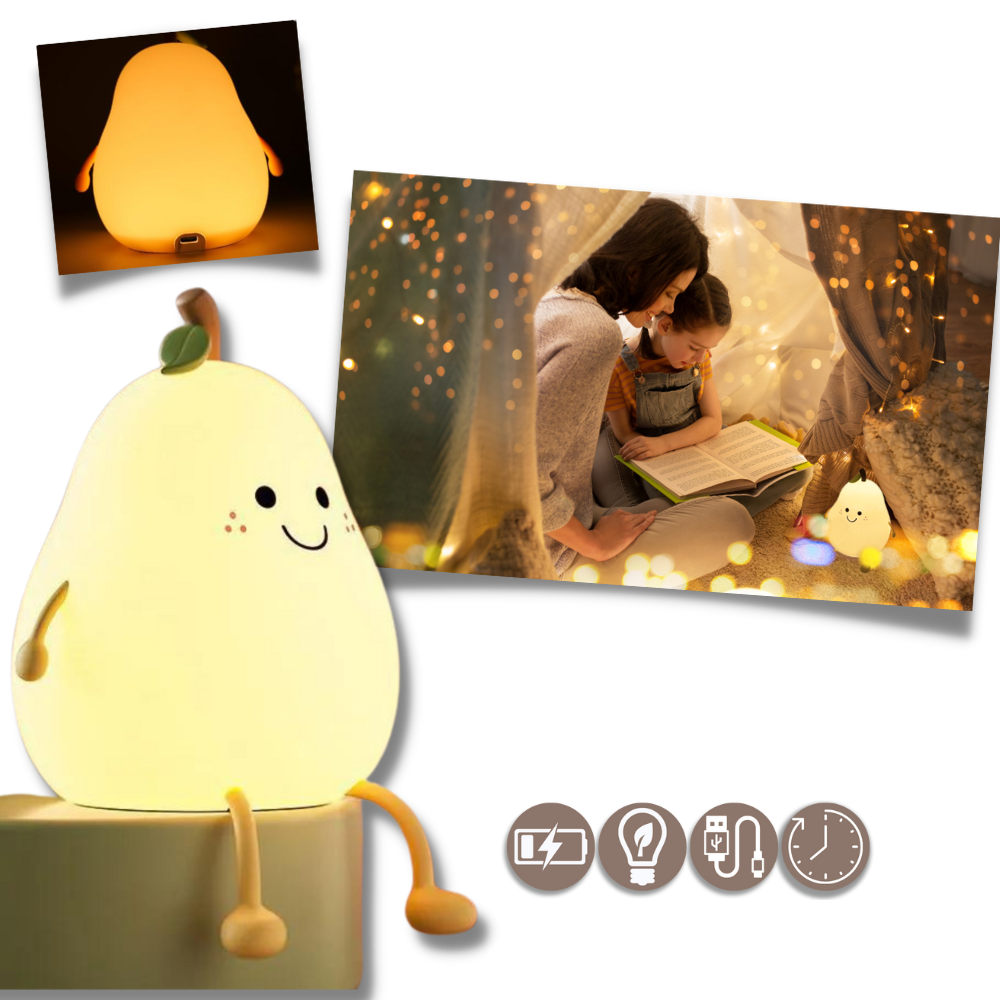 Lâmpada LED USB em formato de pera da marca Jianda, portátil, carregável por USB, ideal para iluminação suave e moderna.