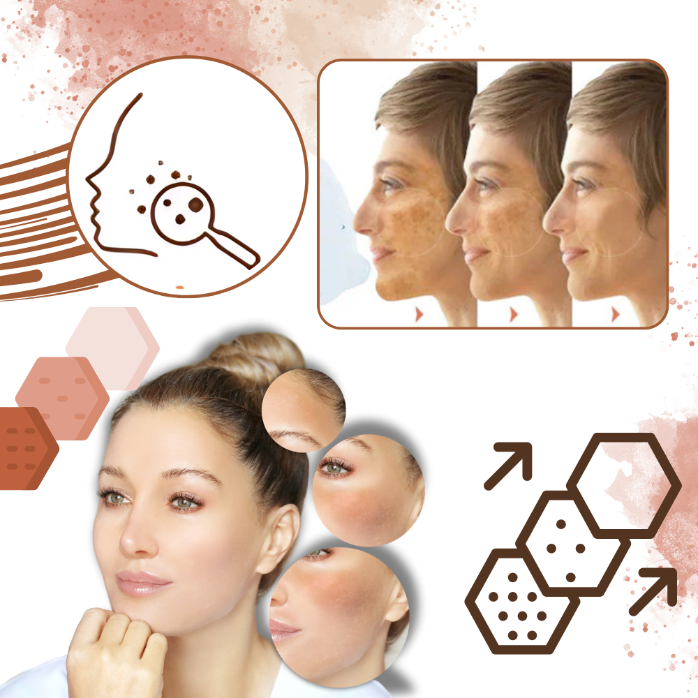 Sérum facial corretor não oleoso à melanina da marca Pecoda, frasco de cosméticos com tampa, para cuidados da pele.