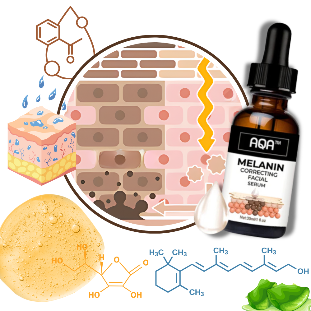 Sérum facial corretor não oleoso da Pecoda, com ingredientes que auxiliam na uniformização da tonalidade da pele.