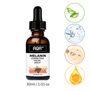 Sérum facial corretor não oleoso da Pecoda com melatonina, embalagem com frasco e conta-gotas, creme suave para a pele.