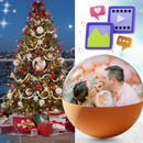Bola de Natal decorativa da Dealhobbies com espaço para fotos e vídeos personalizados, decoração de Natal sazonal.