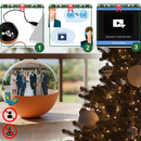 Bola de Natal decorativa da Dealhobbies com espaço para fotos e vídeos personalizados, enfeite de Natal sazonal e comemorativo