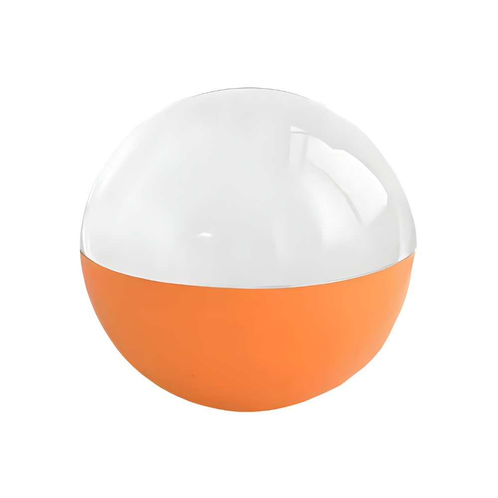 Bola de Natal personalizada da Dealhobbies com fotos e vídeos, decoração natalina com detalhes laranja e lembranças especiais.