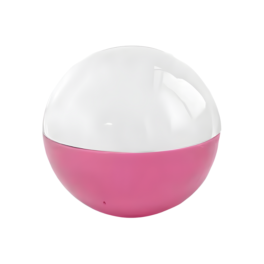 Bola de Natal decorativa rosa da Dealhobbies com espaço para fotos e vídeos personalizados, decoração de Natal e temporada.