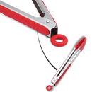 Pinça de churrasco em aço inox com alça de silicone, utensílios de cozinha Peralng para grelhar e manusear alimentos.
